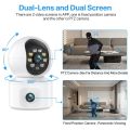 6MP WiFi IP Camera Dual Lens Dual Screen Baby Monitor Home Security Camera PTZ Auto Tracking CCTV Video Surveillance iCsee. 