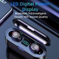 F9 Bluetooth Earphone V5.0 TWS Wireless Earphone LED Display Sports Wireless Headset With Microphone - Black - Bluetooth Headphone - Bluetooth Headphone - Air Buds - Tws - Bluetooth Headphone. 