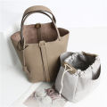 TOGO first layer cowhide h's vegetable basket 2024 new fashion soft cowhide bucket bag handbag.