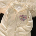 2024 New Sanrio Hello Kitty Jacket 2000s Zip Hoodie White Sweatshirt Young Women Fall Winter Kawaii Lolita Jacket Student Tops.