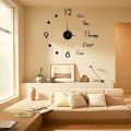 Luxury Decor 3D Wall Clock Sticker DIY Mirror Clock Brief Living Room Decor Modern Design Silent Acrylic Big Watch. 