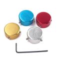 JOUYI 2PCS Strap Lock Security Lock End Button Guitar Straps Belt Buckle with 4PCS Guitar Pedals Footswitch Topper.