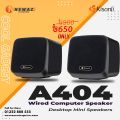 KISONLI A-404 Mini 2.0 Speaker Gaming AUX Desktop Portable USB Speaker For PC Computer. 