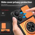For Xiaomi Poco M7 F7 F6 17 16 15 14T Redmi Note 15 14 13 Pro Plus Case Slide Camera Cover Lens Protector with 360 Rotating Ring Kickstand Shockproof Phone Case for Women Men. 