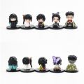 5pcs/set Demon Slayer Kimetsu No Yaiba Figure Q Posket Kamado Tanjirou Kamado Nezuko Agatsuma pvc Figurine Cake Topper. 