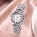 New Fashion Watch Diamond Round dial Women's Watch Stainless steel Watch Gift For Women -Women Watch.