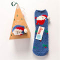 3D Winter Women Gift Thick Fluffy Velvet For Year Sock Fleece Christmas Coral Christmas Sockss.