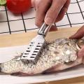 Fish Scale Scraper Brush, Stainless Steel Fish Scaler Scales Skin Remover, Removing Peeler Cle.