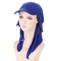 Muslim Hijab Turban Hat for Women Girls Baseball Cap Sun Hats Headscarf Scarf Cap Solid Color Fashion Women Soft Underscarves. 