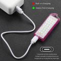 30LED Mini Keychain Flashlight Portable Usb Rechargeable Backpack Pocket Safety Warning Red light Camping Hiking Emergency light.