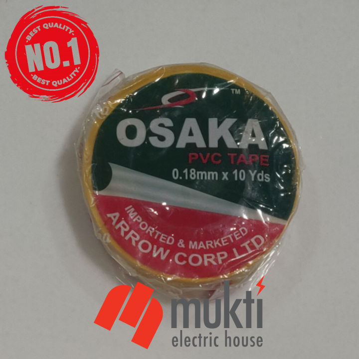 Imported China OSAKA PVC YELLOW Tape 18mm Accurate 10 Yards Strong