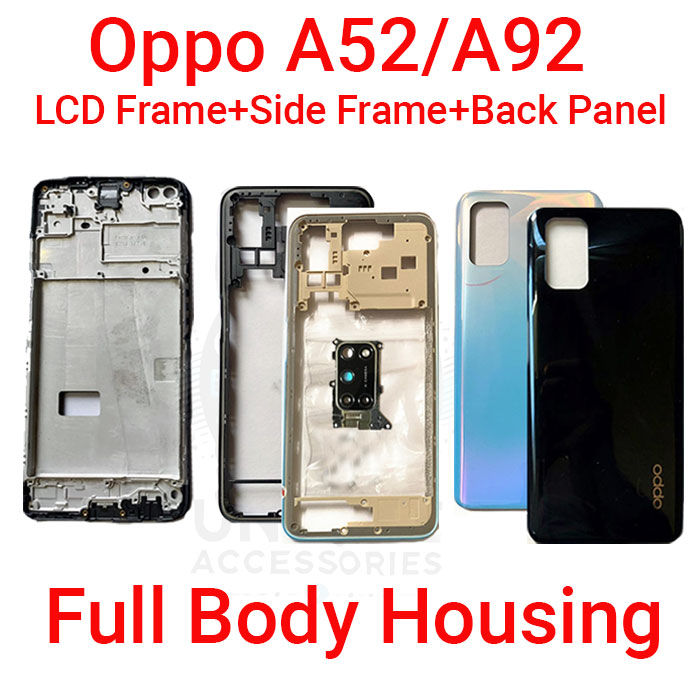 Oppo A52 A92 Full Body Housing With Camera Glass (LCD Frame, Side/Middle Frame, Back Panel/Backshell)