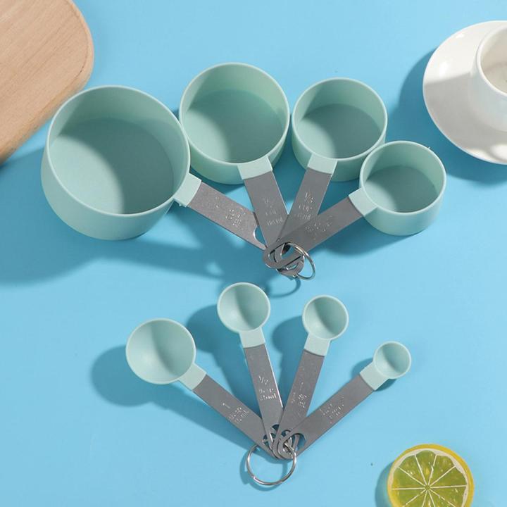 8PCs Measuring Cups Spoons Kitchen Baking Cooking Bakeware Kitchen ...