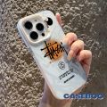 Trendy Brands Doodle Cool Stussy Label Case Compatible for IPhone 14 15 Pro Max 7Plus 13 11 12 Pro Max XR X XS Max 7 14 8 15 Plus SE 2020 Luxury Plating Metal Lens Soft Cover.
