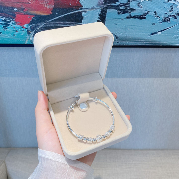 Kid%20Baby%20New%20Korean%20Fashion%20Silver%20Color%20Lucky%20Beads%20Bangles%20for%20Women%20Bracelets%20Luxury%20Designer%20Party%20Wedding%20Jewelry%20Gifts%20-%20Image%203