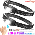 Portable LED Sensor Headlamps USB Rechargeable Induction Torch Headlight Waterproof Outdoor Camping Fishing Emergency Work Light 1 Pcs- Lighting / Headlamps - magic gift store.