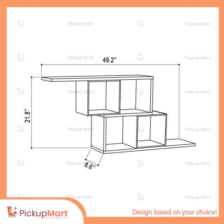 Laminated Board Book Shelf | Showpiece Rack | Living Room furniture | BS - 64