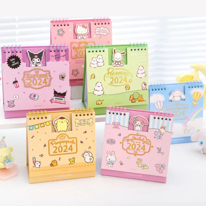 2024 Sanrio Desk Calendar Desktop Calendar Decoration Creative Office Calendar Three-dimensional Week Plan