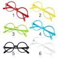652F Retro Nerd Style Baby Round Glasses Frame No Lenses Candy Color Plastic Mot.