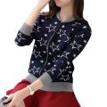 BLUE COLOR COTTON FASHION LONG SLEEVE WINTER JACKET FOR WOMEN. 