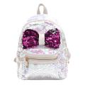 Shining Sequins Bowknot Women Backpack Girls Small Party Shoulder Schoolbag.