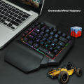 Colorful 39 Keys F6 USB Wired Keyboard RGB Ergonomics Game Gaming Keyboard One-Handed For Gamer Tablet PC Laptop. 