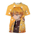 Summer Anime Demon Slayer Kimetsu no Yaiba Kamado Nezuko Kochou Shinobu Cosplay 3D Print Fashion T-Shirt Cartoon Short Sleeve.