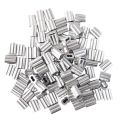 Durable 100pcs Aluminum Crimping Loop Sleeve for 3mm Diameter Wire Rope and Cable. 