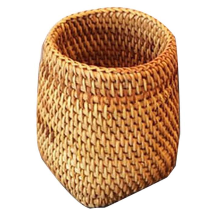 Delicate product Rattan Chopsticks Tube Shovel Spoons Bucket Dinner Knives Forks Tableware Storage Box Home Storage Baskets Organizer C