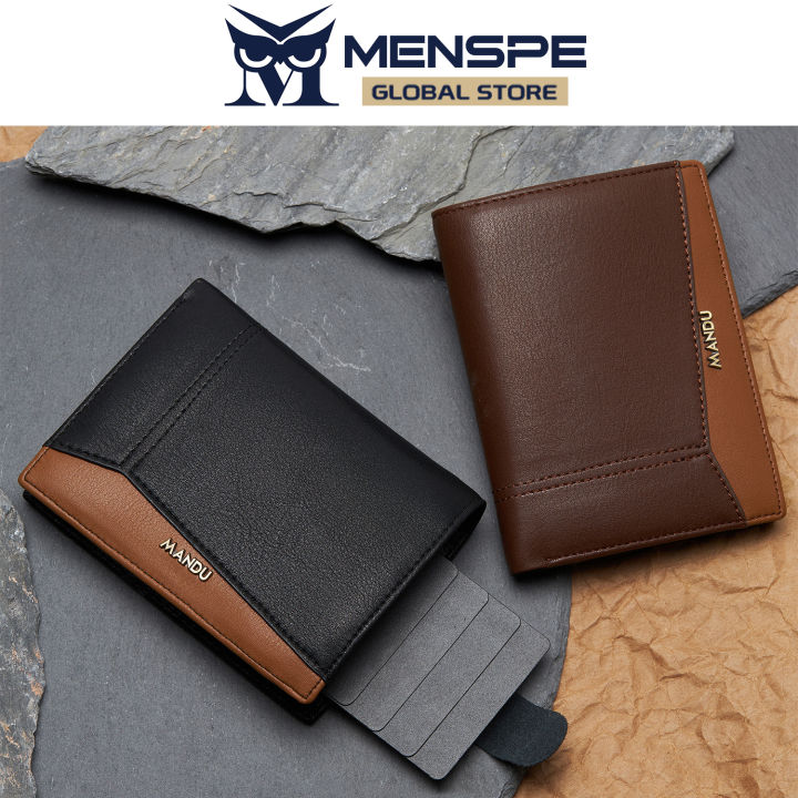 MENSPE%20Men%20Short%20Wallet%20Drawable%20Card%20Slot%20Design%20RFID%20Block%20Wallet%20Coin%20Wallets%20Soft%20Microfiber%20Genuine%20Leather%20Wallet%20Multi-Card%20Position%20ID%20Credit%20Cards%20Holders%20Coin%20Bag%20Business%20Wallets%20-%20Image%205