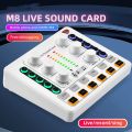 M8 Live Sound Card, Mini Audio Mixer Board for PC Computer Phone, Voice Changer Sound Card. 