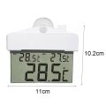 Transparent Thermometer Hydrometer LCD Digital Window Adhesive Cup Suction Measures Hygrometer Tape L2S2. 