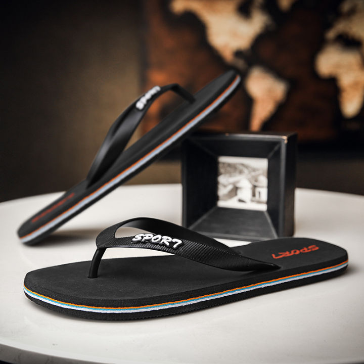 2022 summer new men's casual plus size slippers korean trendy beach flip flops outdoor fashion sandals