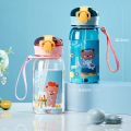 1Pc Kids Water Sippy Cup With Straw Cartoon Leakproof Water Bottles Outdoor Portable Drink Bottle Children's Lovely Cup.