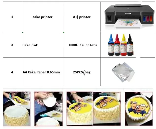 Edible ink inkjet printer for Canon A4 G1810/G1831/A3 IX6880 IX6870 ...