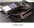 Baellerry Men Wallets Long Card Holder Male Purse Quality Zipper Money Bag.