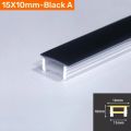 Frameless LED Neon Rope Tube Black Recessed Silicone Diffuser Channel For WS2811 WS2812B RGB Flexible Ribbon Outdoor Strip Light. 