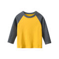 GC Boys Long Sleeve Shirts Cotton Crew Neck Basic Color Blocking Long Sleeve Tees Soft Kids' T-Shirts Top.