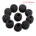 10Pcs Mini Microphone Cover Headset Replacement Foam Mic Cover Windshield Demoo. 