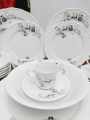 36 pieces dinner set for gift and home decoration. Ceramic Daining Set White Round.. 