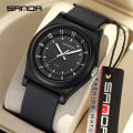 Sanda Youth Couple Simple Solid Color Trendy Waterproof Luminous Quartz Watch Men Watch SD6219-1. 
