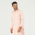 Masculine  Premium Semi Fit Panjabi - Light Pink. 