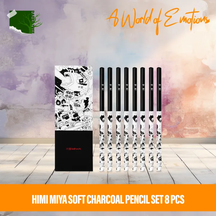 HiMi%20MiYa%20Soft%20charcoal%20Pencil%20set%20%208%20Pcs%20-%20Image%203