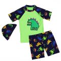 Children Boy Swimsuit Cartoon Dinosaur 2 Pieces Swim Suits Sunblock Beach Costume Bodysuit With Cap Kids Boys Swimwear 2-13Y. 