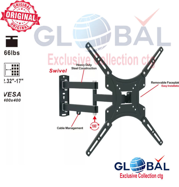 32%20To%2055%20inch%20LED/LCD/PLASMA%20Flat%20Panel%20TV%20Wall%20Moving%20Mount%20-%2014%20To%2055%20Inch%20-%20Black%20-%20Image%202