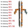 Volume Side Button Flex Cable For Samsung Galaxy A21 A21s A31 A41 A51 A71 5G A01 Core A11 New Key Power On Off Replacement.