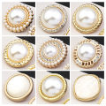 Metal pearl buttons, small fragrance, diamond buttons, coats, windbreakers, sweaters, cardigans, high-end luxury, round decorations.