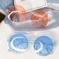 Cute Round Sunglasses For Kids Girls Boys Children's Sun Glasses Fashion Transparent Jelly Color Goggles Baby Student Eyeglasses. 