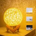 3D Moon Light RGB 15 CM Ball Table Lamps Night Lights Dimmer Remote and Button Controlled  LED Desktop Light USB Night Lamp For Bedroom Restaurant Office Decor. 