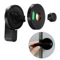 Bathroom Nylon Plastic Partition Door Lock Handle Indicator Lock Black. 
